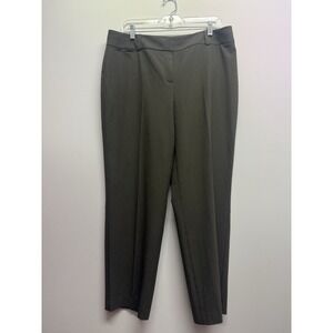 Talbots Women's Sz 14 Olive Green High Rise Dress Pants Trousers Unlined